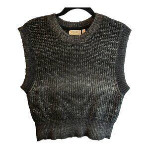 RD STYLE CONSCIOUS VEST BLACK GREY SOFT CROPPED LAYERING PIECE PREPPY SMALL
